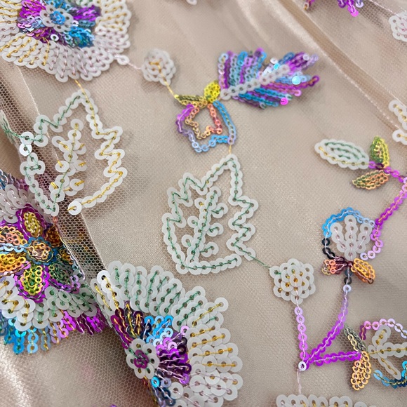 NWT $215 COYA Collection Juniors Multi-colored Sequin Dress - Picture 9 of 13